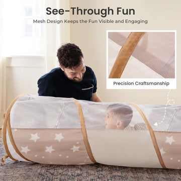 Tiny Land Tunnel Toys For Toddlers, 69' X 18' Baby Tunnel Crawl Indoor, Play Tunnel For Kids To Crawl Through, Pop Up Dog Tunnel, Baby Outdoor Toys