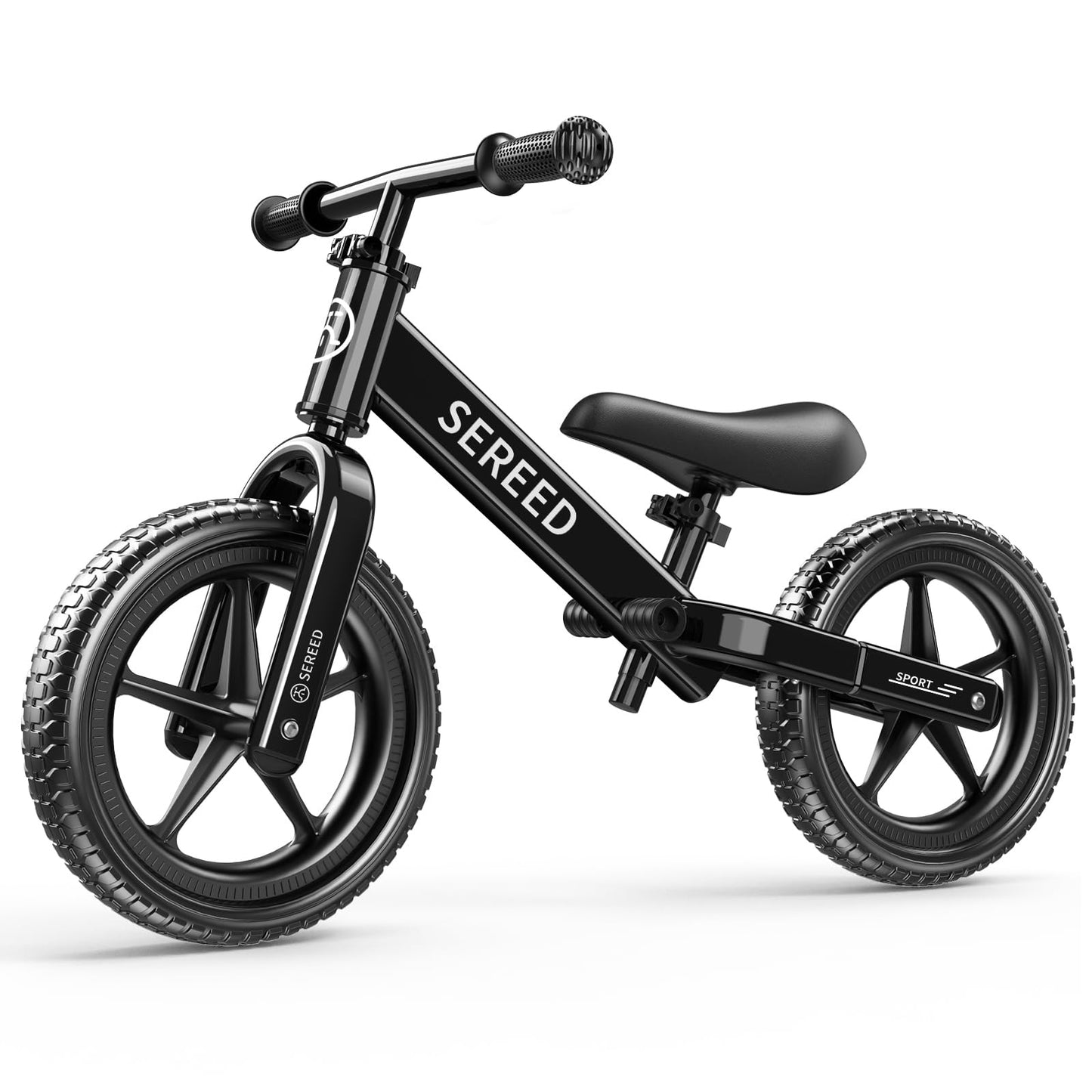 Sereed 12 Inch Toddler Balance Bike, No Pedal Bicycle For Kids 24 Months To 5 Years Old, Customize Plate (3 Sets Of Stickers Inc