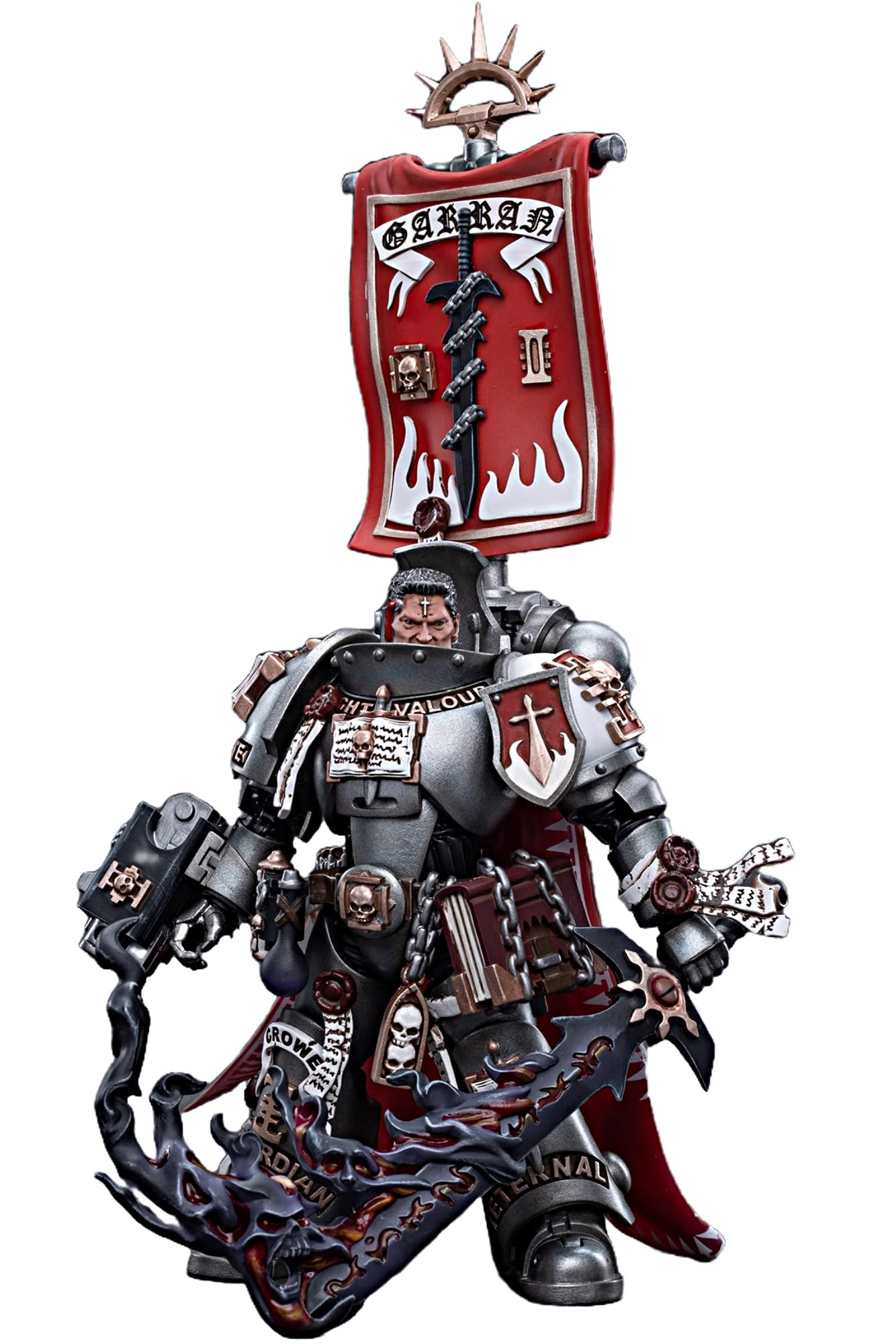 JOYTOY Castellan Crowe Warhammer 40K 1/18 Action Figures Grey Knights Castellan Crowe 4.9Inch Collectible Model Birthday Gifts Warhammer Series Model