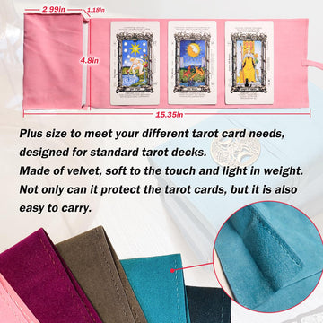 Knana 5Pcs Tarot Card Holder - Velvet Tarot Card Storage Bag, Tarot Bags And Pouches, Tarot Accessories - Moon
