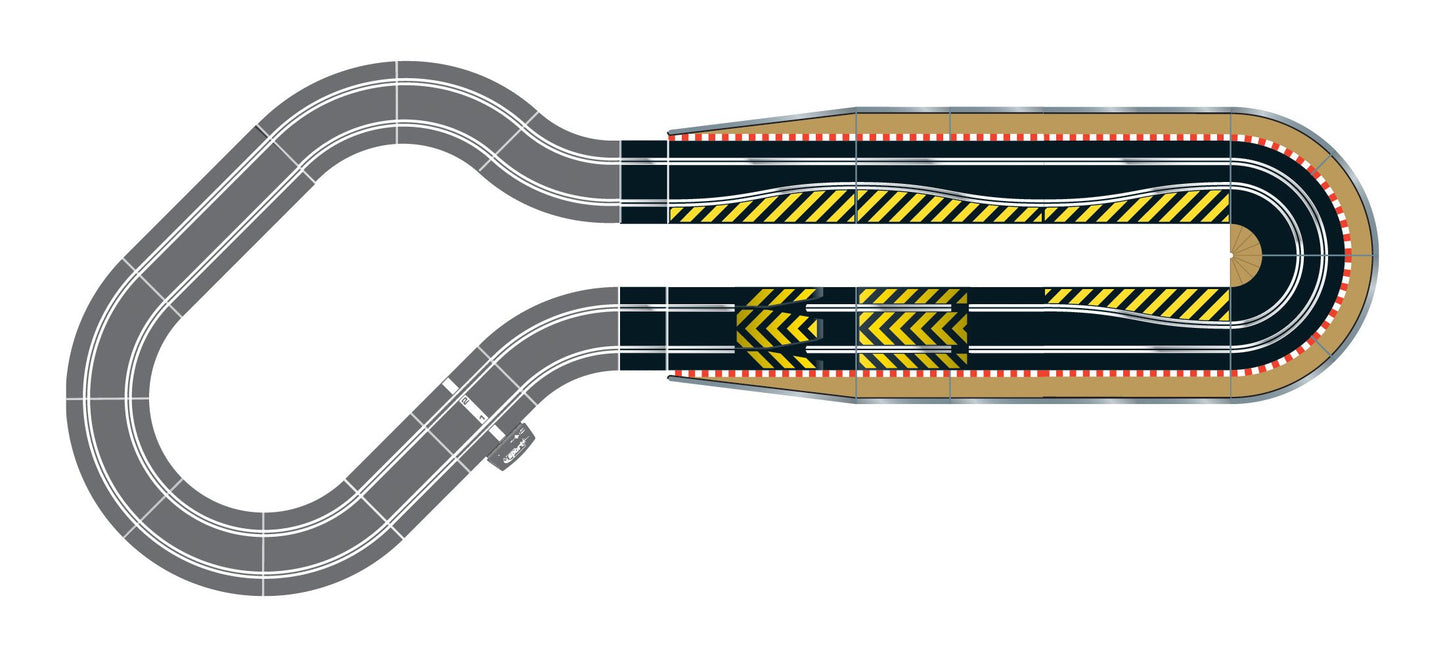 Scalextric C8514 Track Extension Pack Ultimate 1X Leap (Ramp Up And Ramp Down) Straight 2 Hairpin Curves 2X 1/4 Straight 4 Side Swipes