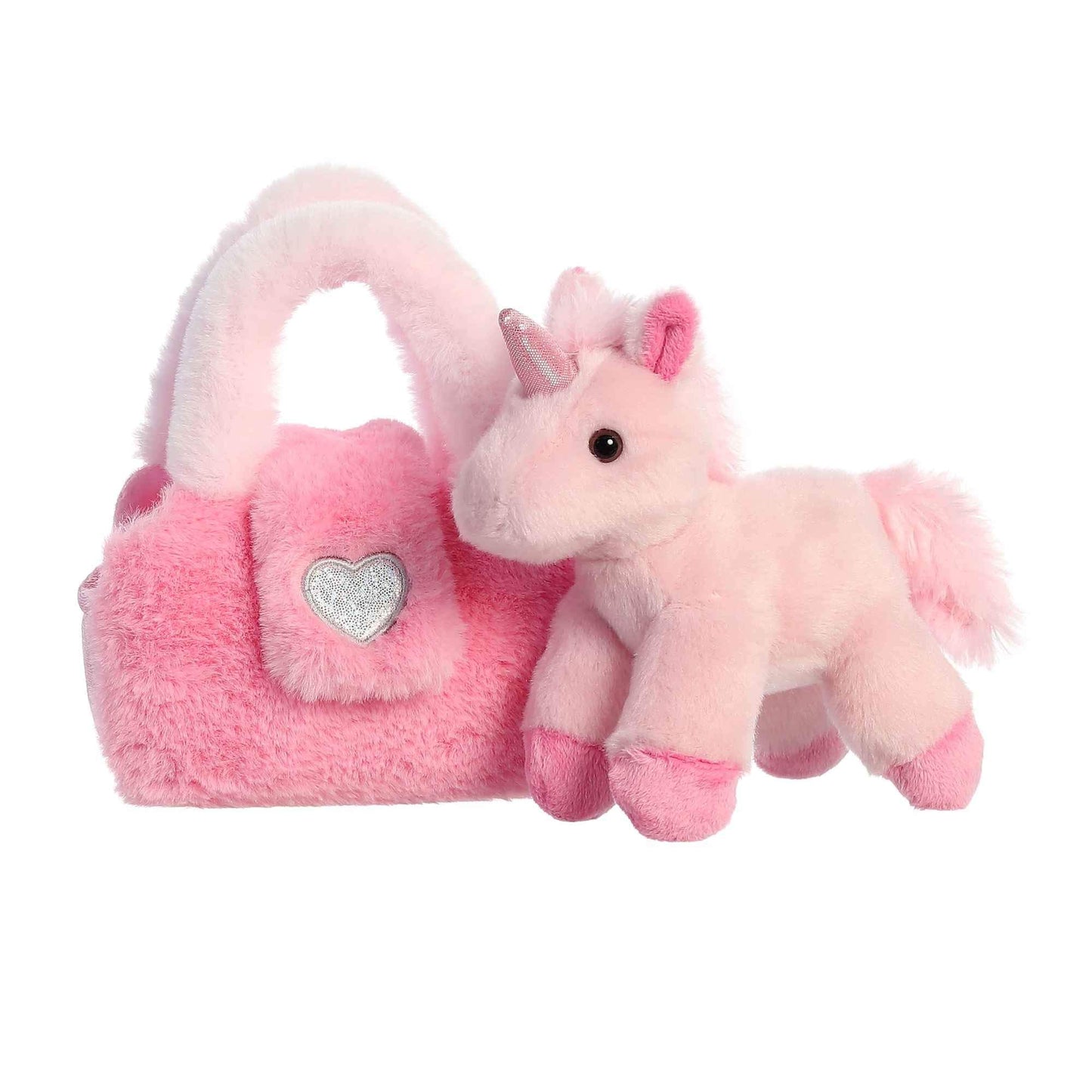 Aurora® Fashionable Fancy Pals™ Plushy Pink™ Stuffed Animal - On-The-Go Companions - Stylish Accessories - 6 Inches