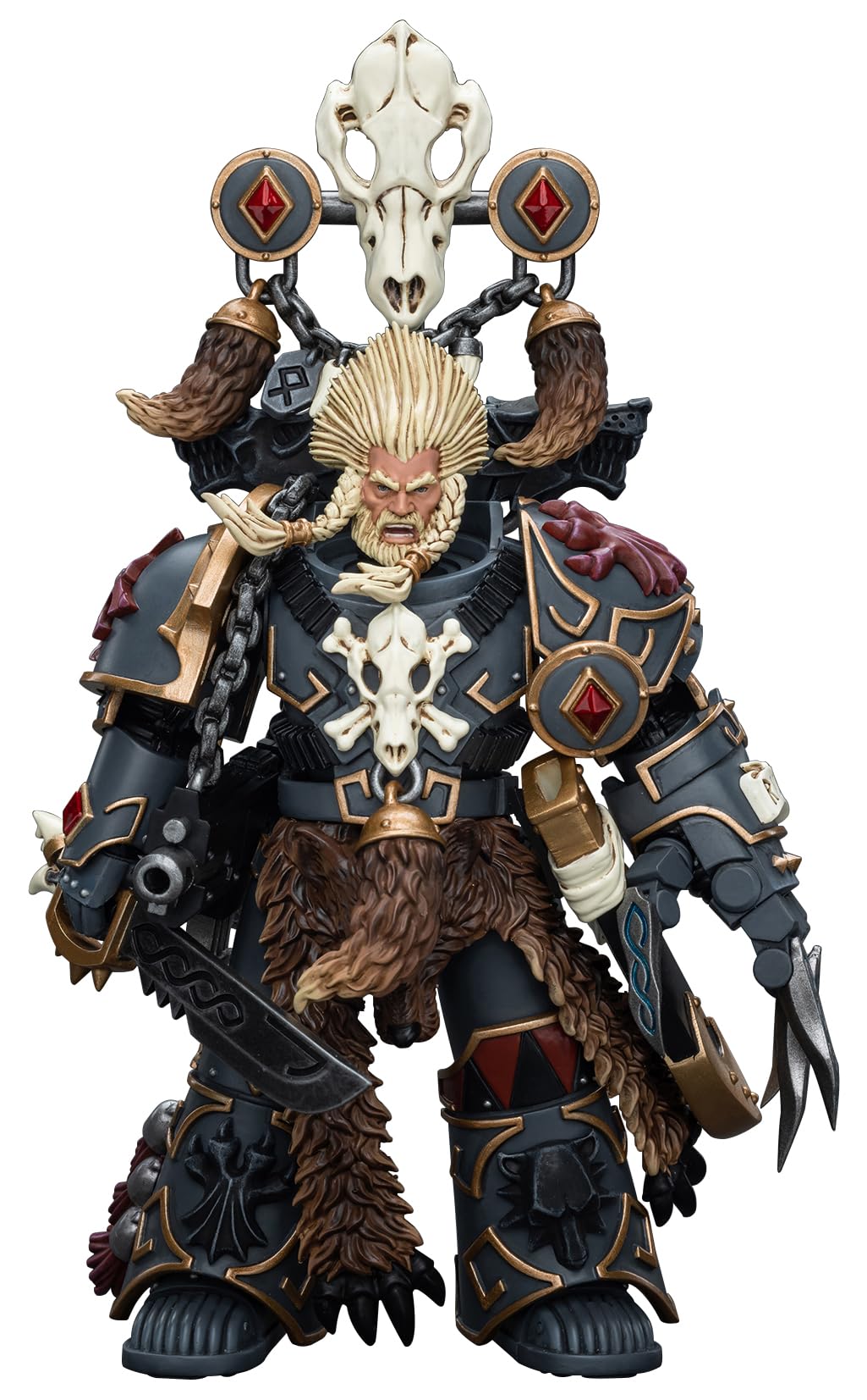 Joytoy Warhammer 40K 1/18 Action Figures, Space Wolves Geigor Fell-Hand Perfect For Collectors & Decor, Ideal Gift For Birthdays