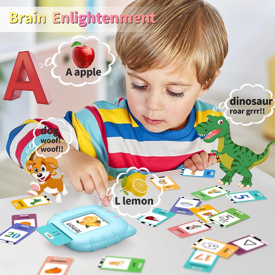 Eaever 520 Abc Sight Words Talking Flash Cards With Number/Shapes/Letters/Colors, Etc, Preschool-Learning-Activities, Toddler Le