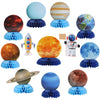 SUNBEAUTY 12 PCS Solar System Theme Honeycomb Centerpieces for Table Topper Outer Space Party Supplies Space Themed Party Decora