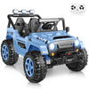 Hikole 24V 4X4 Ride on Car with Remote Control,Kids Jeep 2 Seater with Storage Box, 20 Extra Seat, 4WD/2WD Switchable, Music, Bl