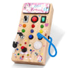 Unicorn Wooden Busy Board Sensory Toys With 8 Led Light Switches,Christmas Travel Toys Montessori Toys For 1 Year Old Babies Too
