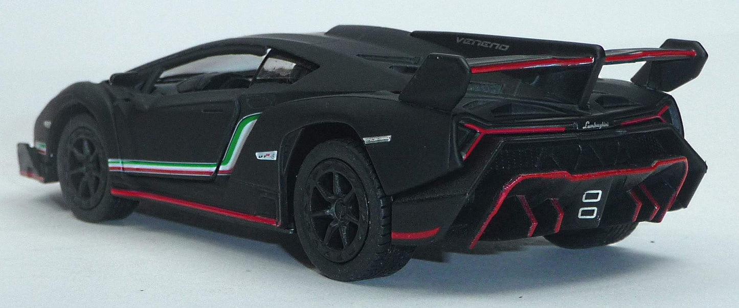 Kinsmart Lamborghini Veneno 1/36 Diecast Metal Toy Model (Black, Matt)