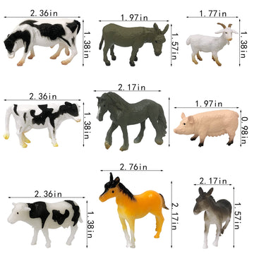 Ppxmeeudc 24 Mini Farm Animal Figurines, Realistic Figures, Educational Toys For Toddlers, Cake Toppers, Scene Decorations