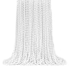 ZYFLSQ 100 Pcs 33'' 7mm White Beads Necklaces, Bulk Mardi Gras Beaded Necklaces, Party Beads Costume Necklaces