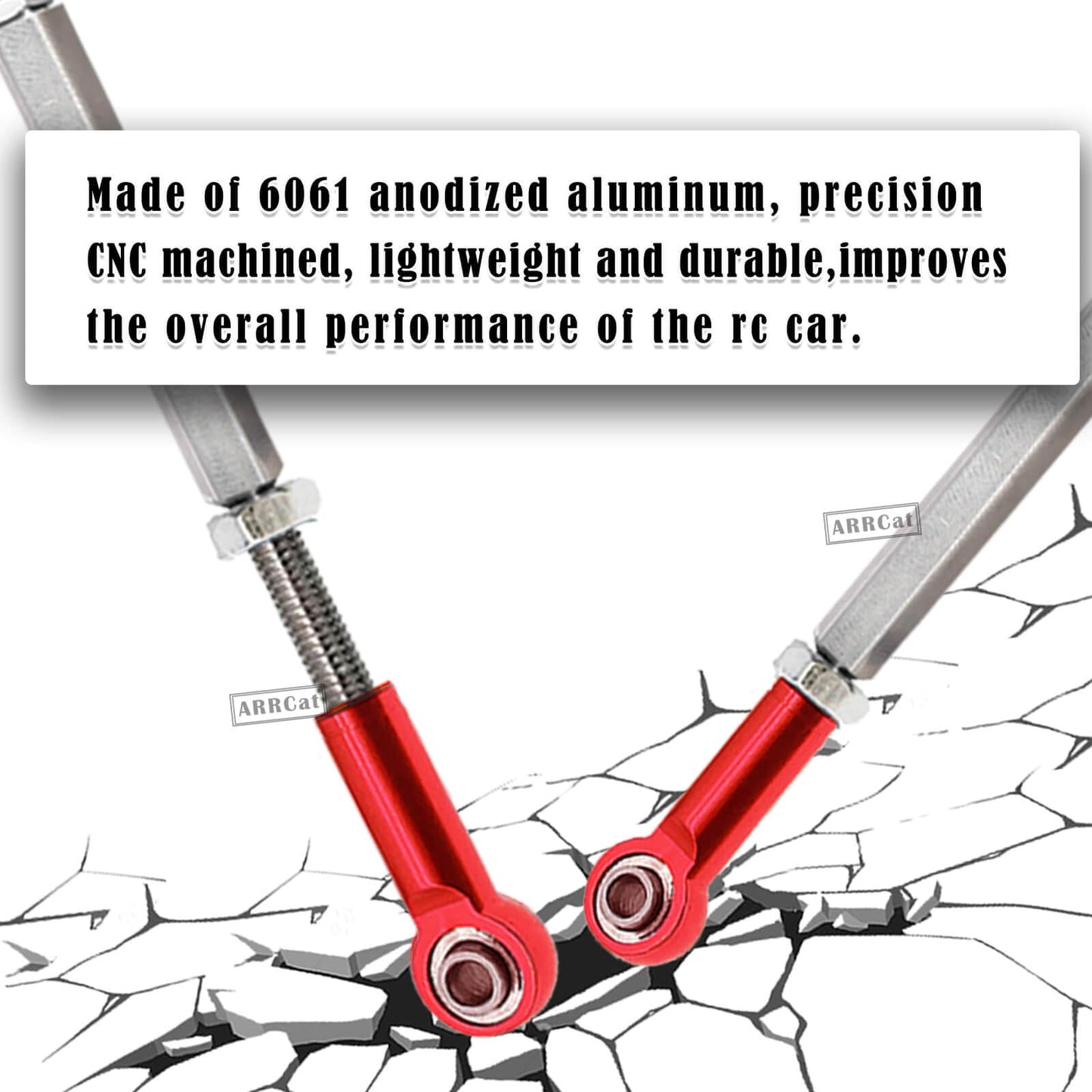 ARRCat Turnbuckles Camber Links Upgrades Parts for Ecx 1/10 2WD Ruckus Axe Brutus Circuit AMP MT AMP DB AMP Crush K&N Torment,6P