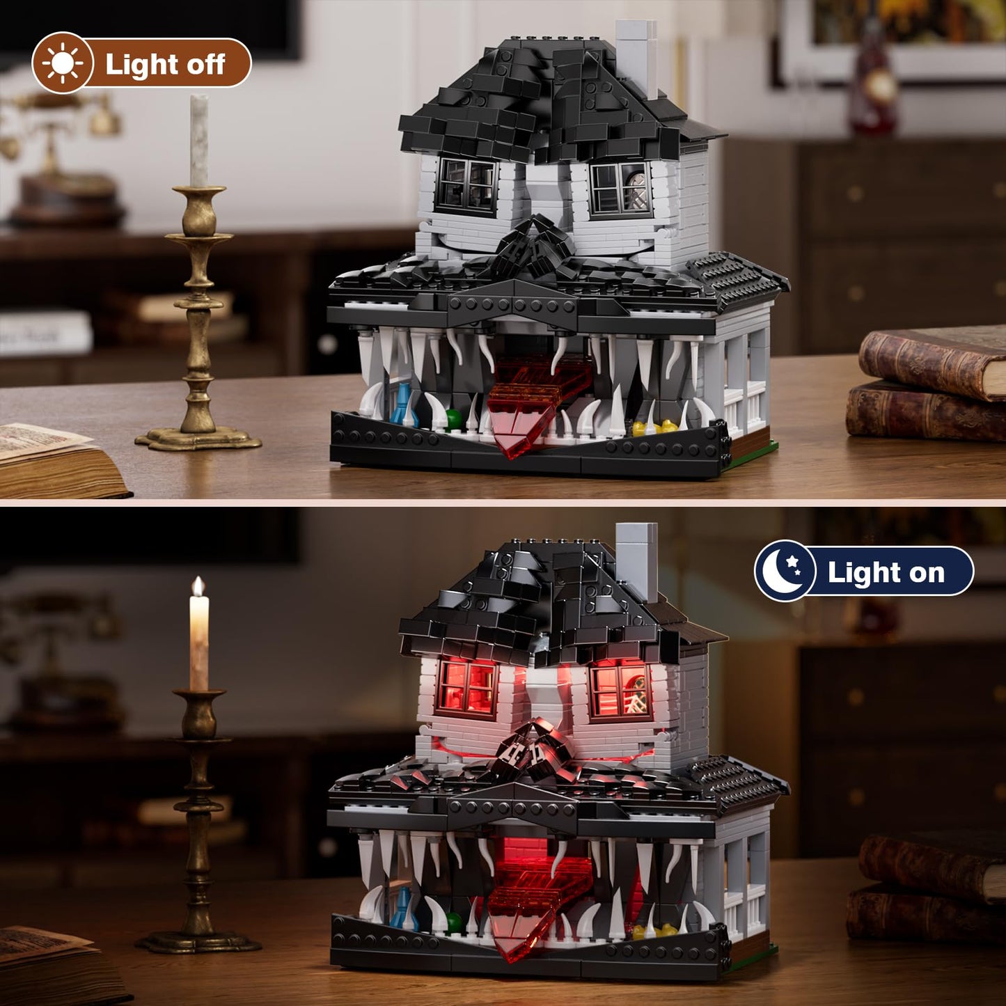 Millionspring Monster House Building Block Set, 750 PCS, ABS, Compatible with Lego, Horror Theme, Ideal Gift for 12+ Kids & Adults