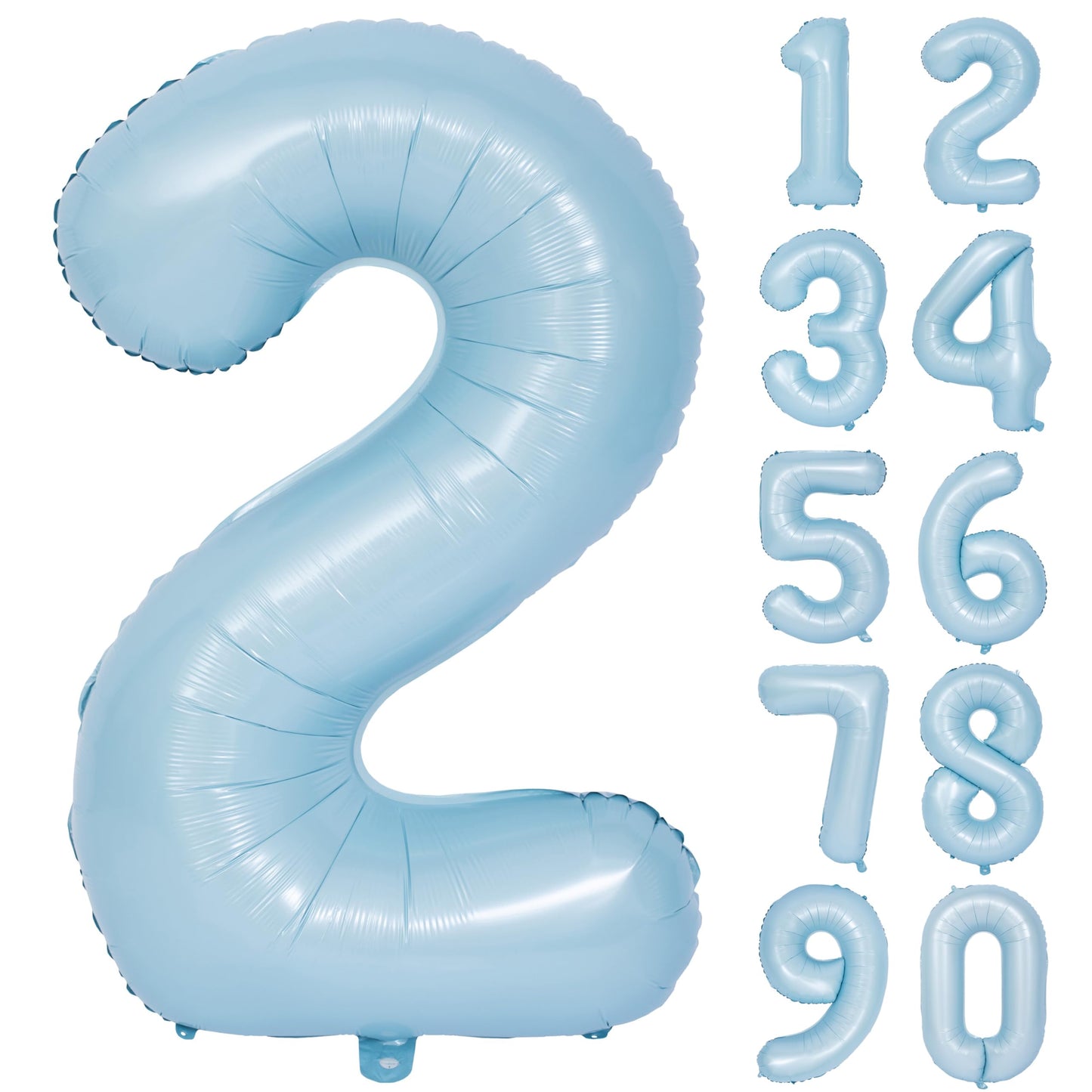 40 In Matte Blue Number Balloons Helium Foil Mylar Balloon Birthday Party Banquet Decoration Digital 2