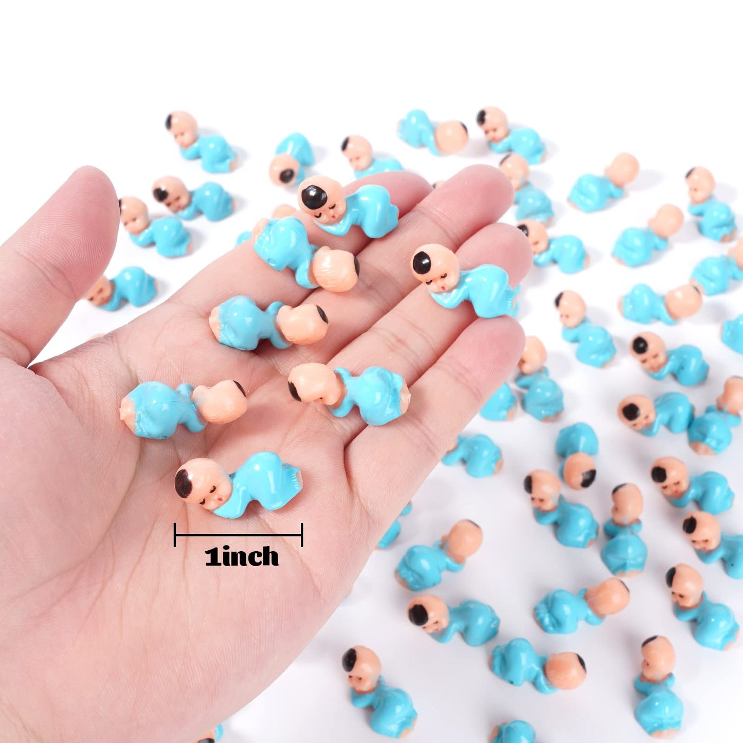My Water Broke Baby Shower Game With 100 Mini Plastic Babies, 3 Ice Cube Trays, For Party Decorations Baby Shower Games (Blue)
