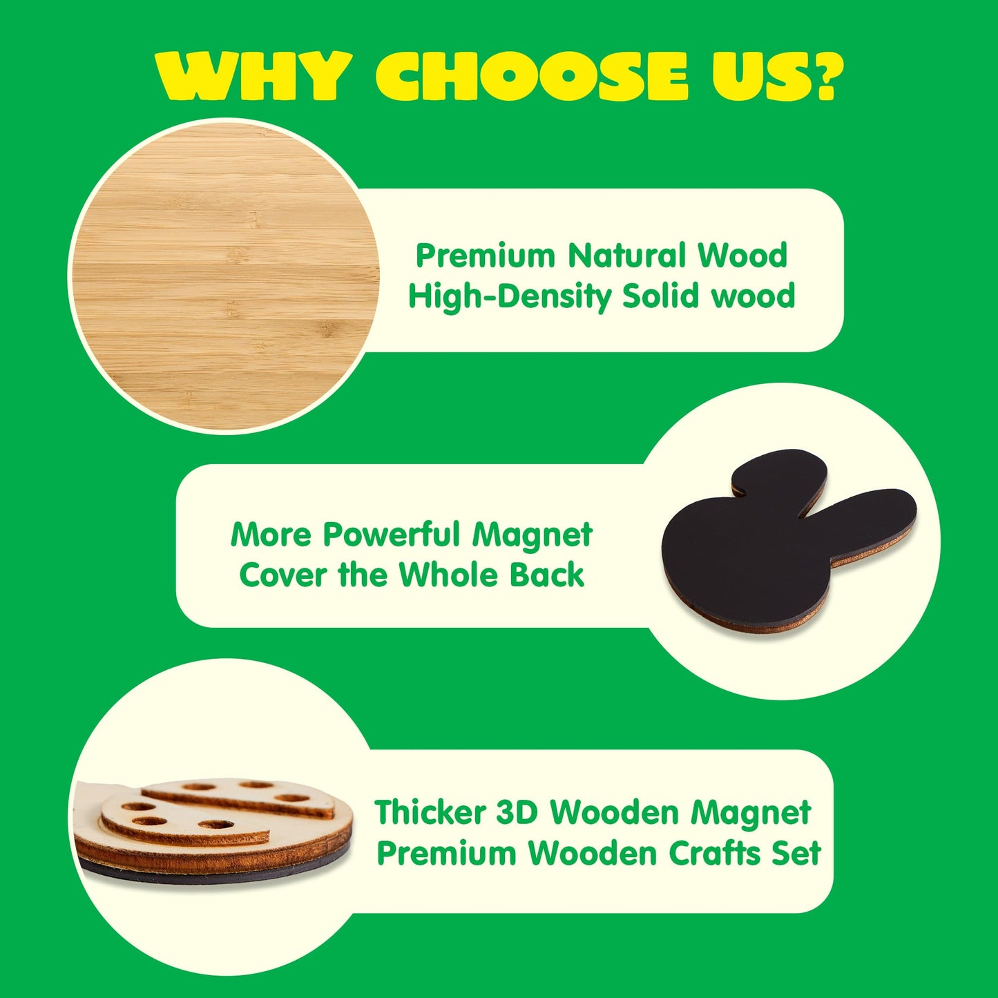 Joyin 12 Wooden Magnet Creativity Arts & Crafts Painting Kit For Kids, Decorate Your Own Painting Gift For Easter Basket Stuffers, Birthday Parties And Family Crafts, Party Favors For Boys Girls
