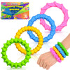SMALL FISH Sensory Fidget Toys for Kids - 4 Pack Chew Rubber Bracelets, Calming Anxiety Toys, Perfect for Classroom & Gifts