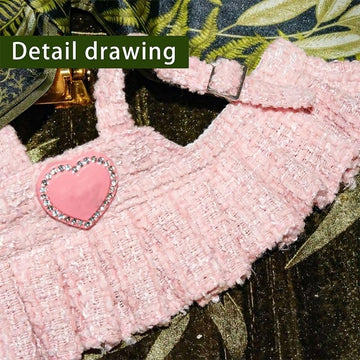 Clothes for(NO Doll) 15cm/17cm Doll Accessories Suit ute Miniature Fashion Accessories - Pink Heart enhanced Outfit Play & Collector(Pink - Sweater S)