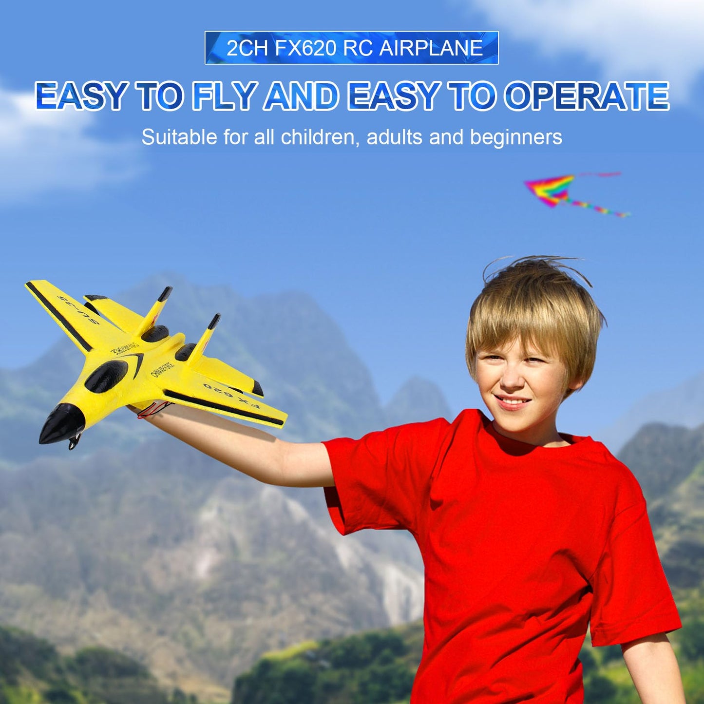 Rc Airplane 2Ch Rc Plane Ready To Fly 2.4Ghz Remote Control Plane Su35 Rc Jet Easy To Fly Airplane Toys For Boys Gift For Kids B
