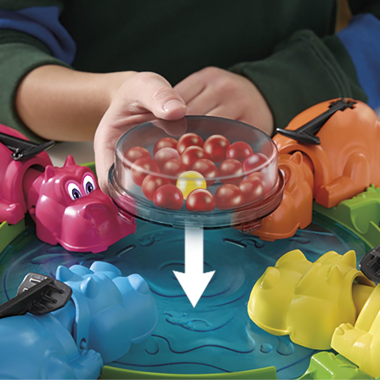 Hungry Hungry Hippos Game For Preschoolers | Instant Marble Relaunch, Easy Set-Up & Storage| Ages 4 And Up | 2 To 4 Players | Kids Games