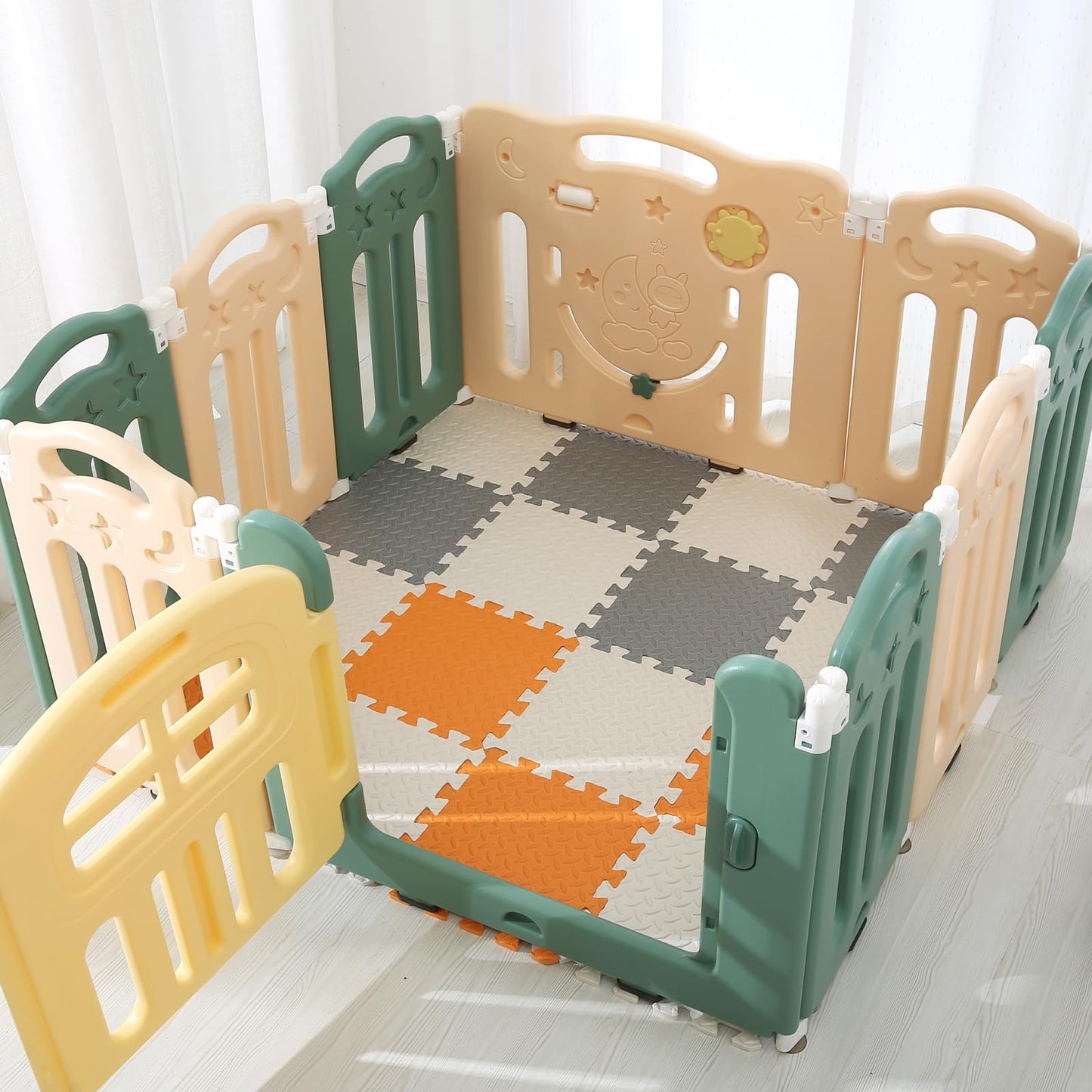 Tamiplay Play Mat for Babies 0-6 Months, Solid Colored Foam Baby Play Mat, Non-Toxic Interlocking Foam Puzzle Floor Mats, 0.4''