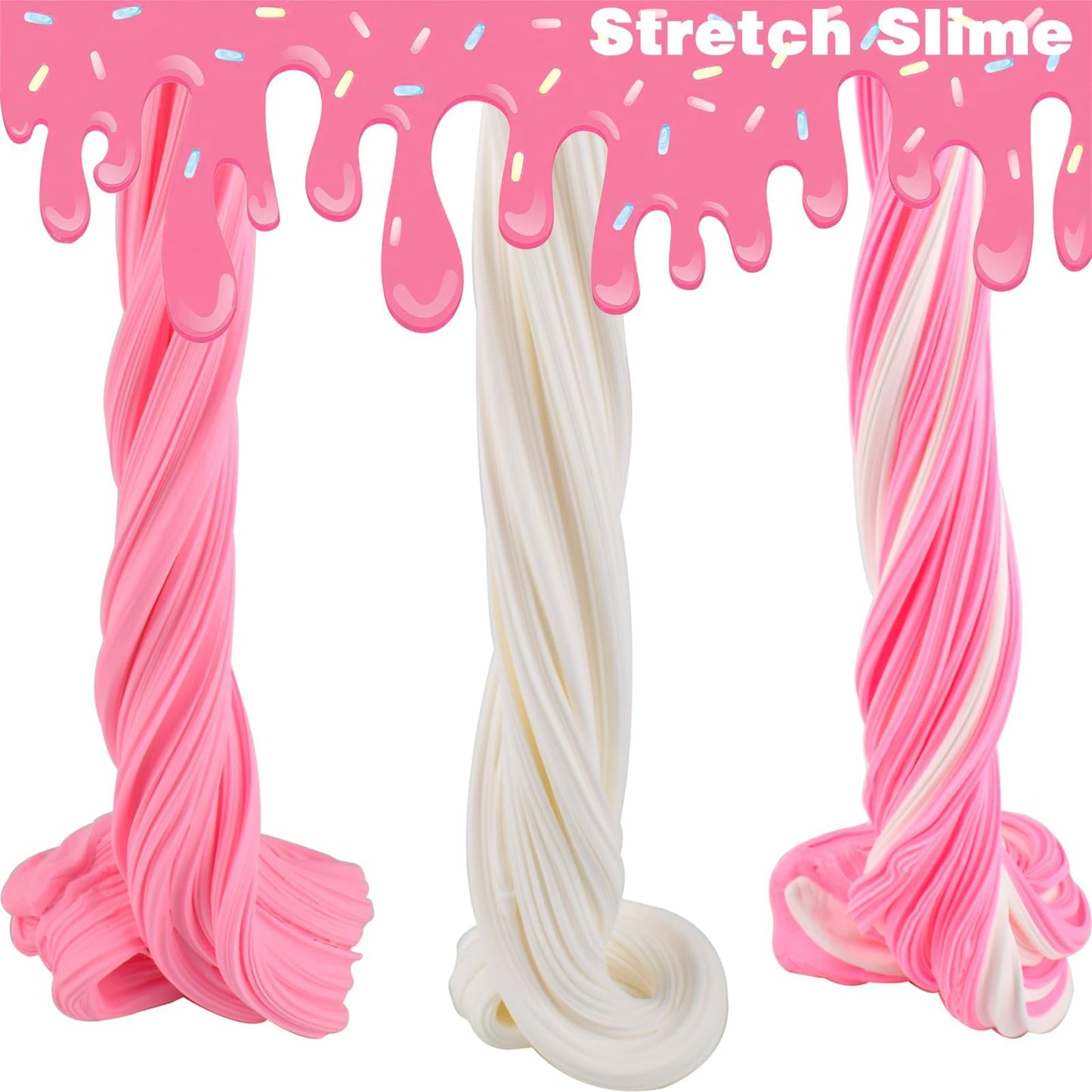Butter Slime Kit for Kids - Super Soft Non-Sticky Scented Pink Cake Slime - Perfect Party Favors for Girls & Boys (7OZ 200ML)