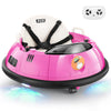 Hikole Bumper Car For Toddlers 1-3 With Remote Control, 12V 3-Speeds Electric Baby Ride On Bumper Car W/5-Point Harness, Flashin