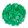 Bulk Dominoes Plastic Bulk 100pcs - Building and Stacking and Chain Reaction Toppling STEAM Toy Blocks for Kids (Green)