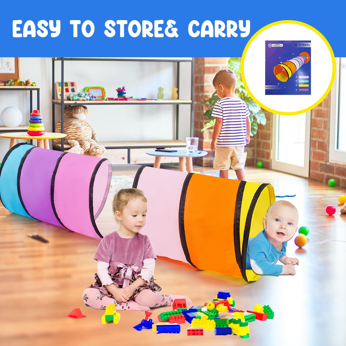Kids Play Tunnel,Pop Up Crawl Through Tunnel Play Tent For Baby Kids Children Or Pet,Foldable Pop Up Tents With Carry Bag (Pink