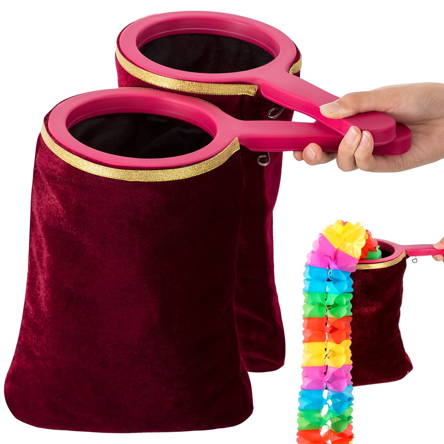 Wettarn 2 Pcs Magic Props Change Bag Magic Change Bag With Zipper Twisting Handle Make Things Appear Disappear Magic Trick Bag Magic Stage Prop Accessories For Kids Adults Boys Girls Gift