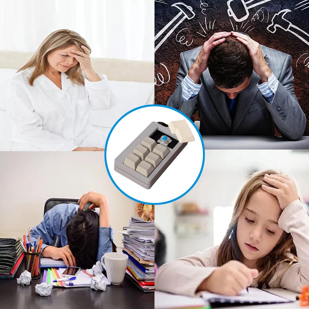 Keyboard Fidget Toys For Adults 3D Printing Keyboard Clicker Fidget Sensory Fun Toys With Keycaps Switch For Anxiety Decompressi