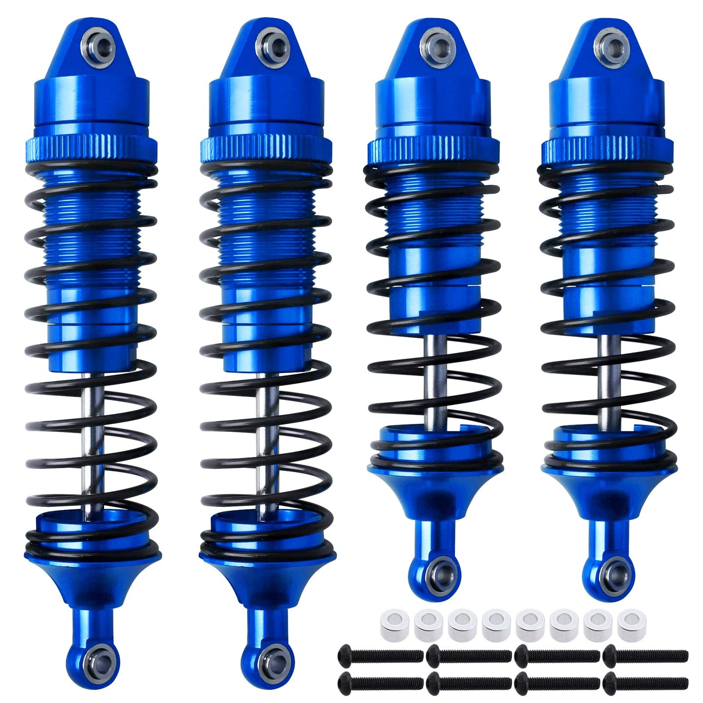 Hobbyfire All Metal Aluminum RC Shocks Absorber Damper Upgrades Parts for 1/10 Traxxas Slash 4X4 Rustler VXL 4X4 Stampede 4X4 Ho