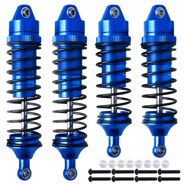 Hobbyfire All Metal Aluminum RC Shocks Absorber Damper Upgrades Parts for 1/10 Traxxas Slash 4X4 Rustler VXL 4X4 Stampede 4X4 Ho