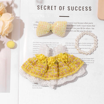 Clothes for 15-17cm Doll Skirt Set for Dolls 1 Piece Skirt Outfit enhanced Fashion Cute Dress for 15-17cm Dolls Accessories (NO Doll) (Yellow Flower Set)