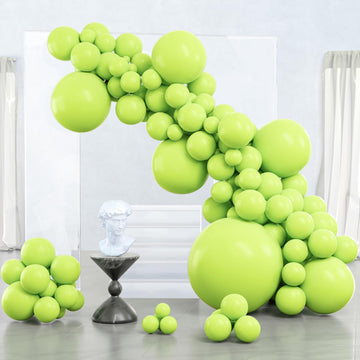 Partywoo Lime Green Balloons, 100 Pcs Green Balloons Different Sizes Pack Of 36 Inch 18 Inch 12 Inch 10 Inch 5 Inch For Balloon Garland As Birthday Decorations, Wedding Decorations, Party Decorations