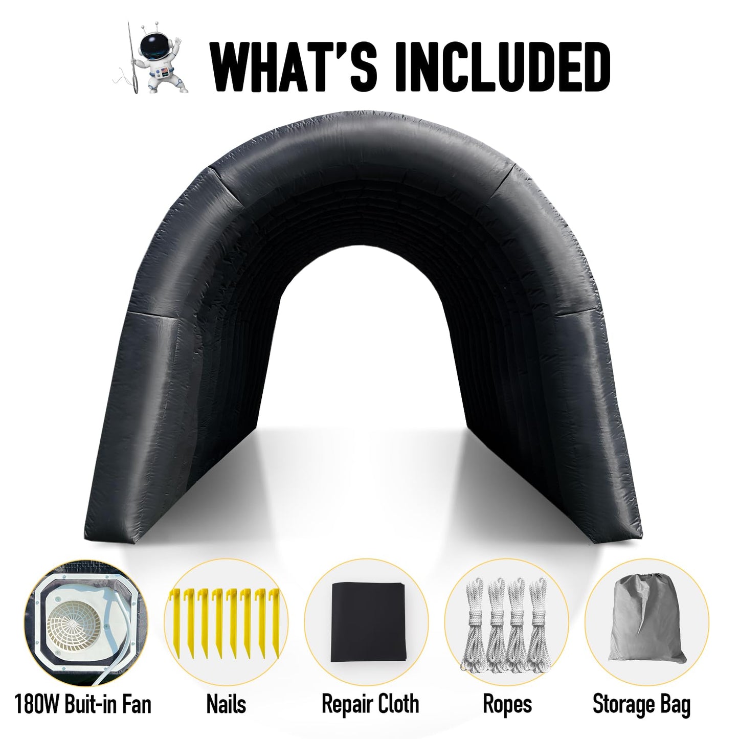 Sewinfla Inflatable Tunnel Sports Tunnel Entrance with Internal Blower Inflatable Tunnel Tent for Business Advertising Event Exh