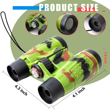 20 Pack Safari Binoculars Jungle Camouflage Binoculars Toy For Kids Explorers Gifts Camping Hunting Safari Party Favors