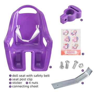 Eirona Doll Bike Seat For Girls, Bicycle Doll Chair For 12 14 16 18 20 Inch Girls Bike, American Girl Kids Children Bike Accesso