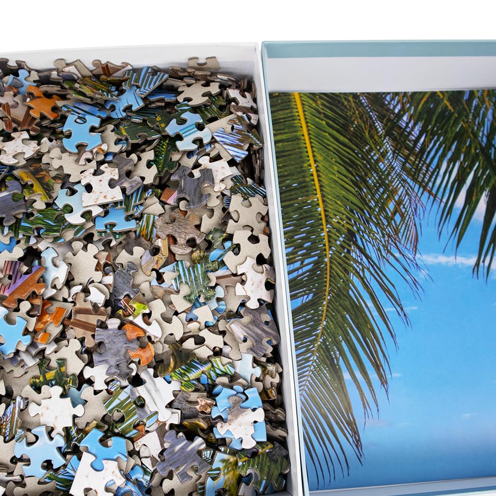 Beduke Jigsaw Puzzles For Adults 1000 Pieces Thick Sturdy 1000 Piece Puzzle Beach Precise Interlocking Family Game Age 14+