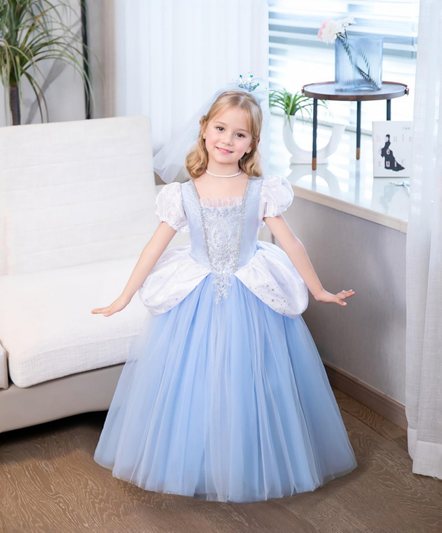 Axaxa Cinderella Costume For Girls Cinderella Dress Princess Dresses For Girls Halloween Party Cosplay With Accessories