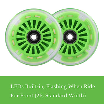 Wiggle Car Polyurethane Replacement Wheels Set Upgrade For Ride-On Toys (Light Green)