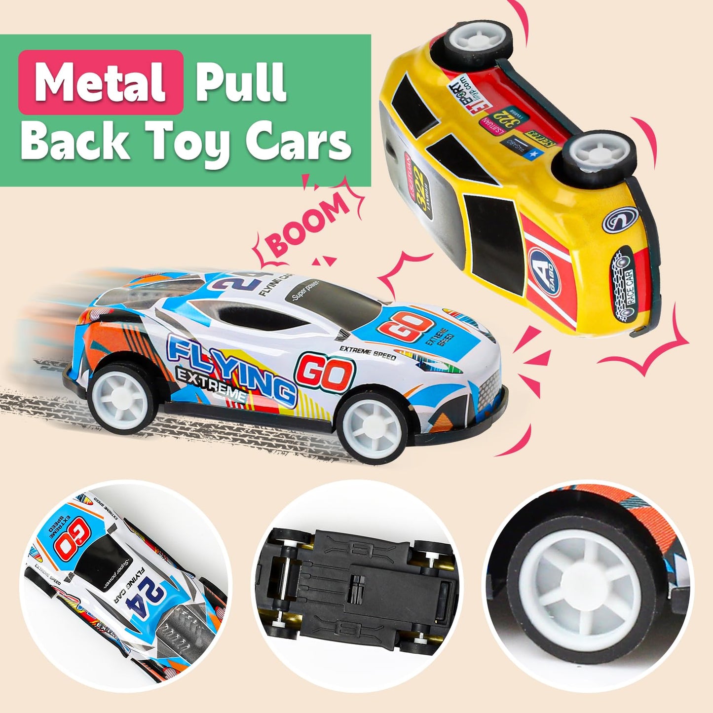 Azen 30 Pcs Pull Back Cars Party Favors For Kids 4-8 8-12, Mini Vehicles Toy Bulk, Party Favor Race Cars Toys, Goodie Bag Stuffers For Birthday Party