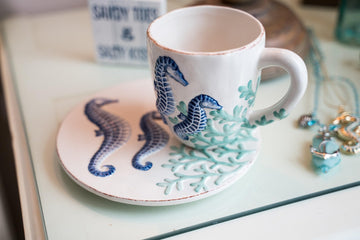 Beachcombers Seahorse Round Trivet Multi