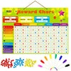 SpriteGru Magnetic Reward Chore Chart for Kids, 17x12 Inch, Melamine, Includes 8 Markers, 60 Illustrated Chores, 300 Stars in Red, Yellow, Blue