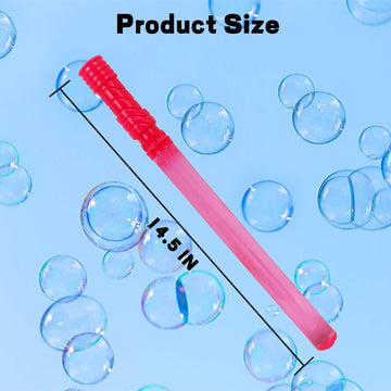 Mortime 36 Pack Bubble Wands For Kids, 8 Colors Bubbles Stick Bulk, 14.6' Easter Party Favor Summer Toy For Children