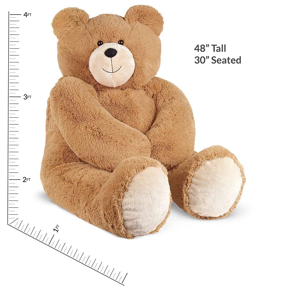 Vermont Teddy Bear Giant 4 FT Plush Toy - Soft Brown Stuffed Animal for Kids & Adults, Perfect Valentine's Day Gift
