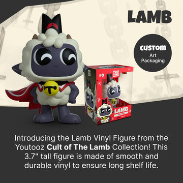 Youtooz Lamb 3.7 Vinyl Figure, Official Licensed Collectible from Cult of The Lamb Videogame, by Youtooz Cult of The Lamb Collec