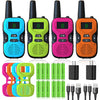 Jueion Walkie Talkies for Kids - Rechargeable 4 Pack, Long Range, Green Orange Blue Red, Model RD-866, Perfect for Outdoor Adventures