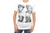 Official The Golden Girls Graphic White T-Shirt - Features Sophia, Rose, Blanche, Dorothy - Reads Thirsty, Salty, Extra, G.O.A.T