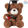 Athoinsu 9'' Graduation Bear Class of 2025 Teddy Bear Stuffed Animal with Black Grad Cap Soft Light Brown Kindergarten Preschool