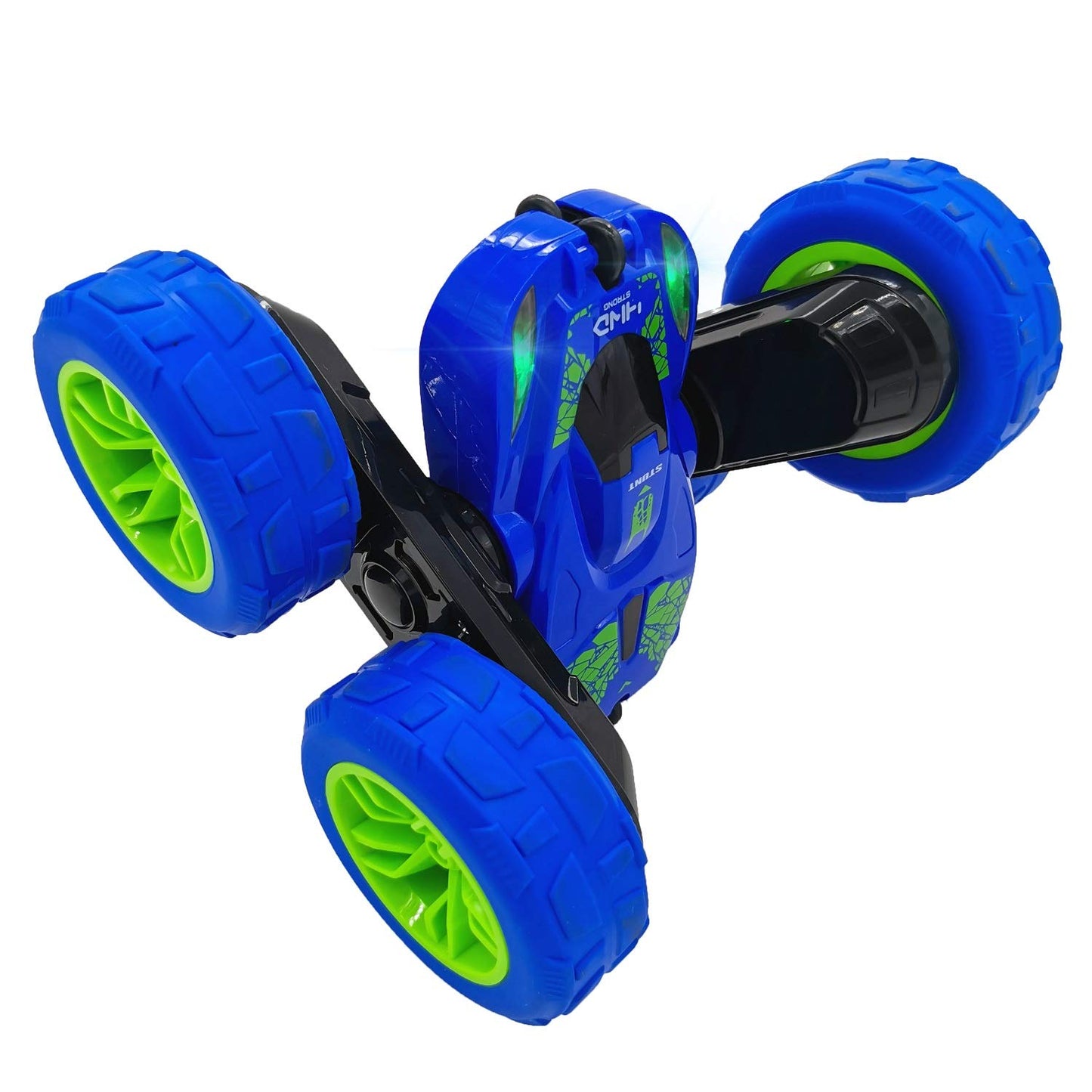 Threeking RC Stunt Cars Remote Control Car with Lights Double-Sided Driving 360-degree Tumbles Rotating Car Toy Gifts Presents f